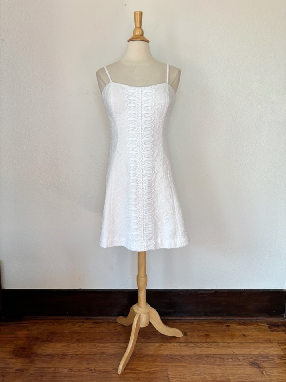 Solid White Lilly Pulitzer Crochet Bow Back Summer Dress
